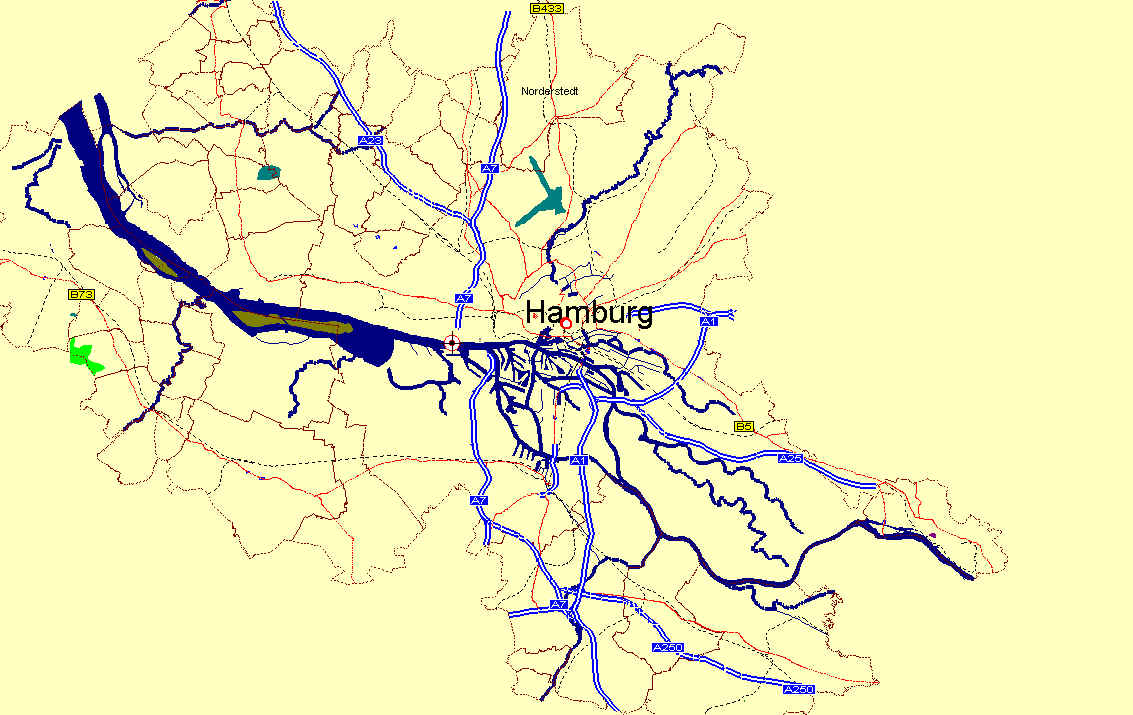 bersichtskarte Hamburg Autobahnen und sd-west Wegbeschreibung